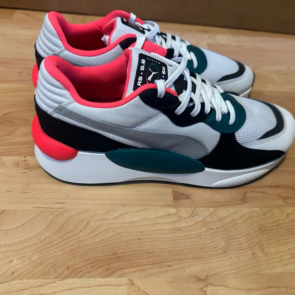 Puma Womens RS 9.8 Space Retro Athletic Sneakers ShoesTeal Green Size 6.5